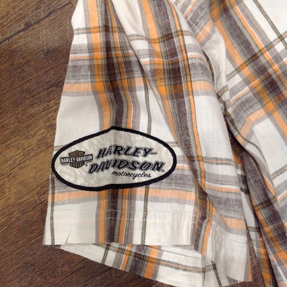 Harley Davidson plaid button down shirt - Picture 3 of 3